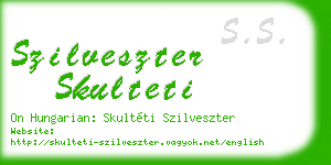 szilveszter skulteti business card