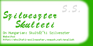 szilveszter skulteti business card